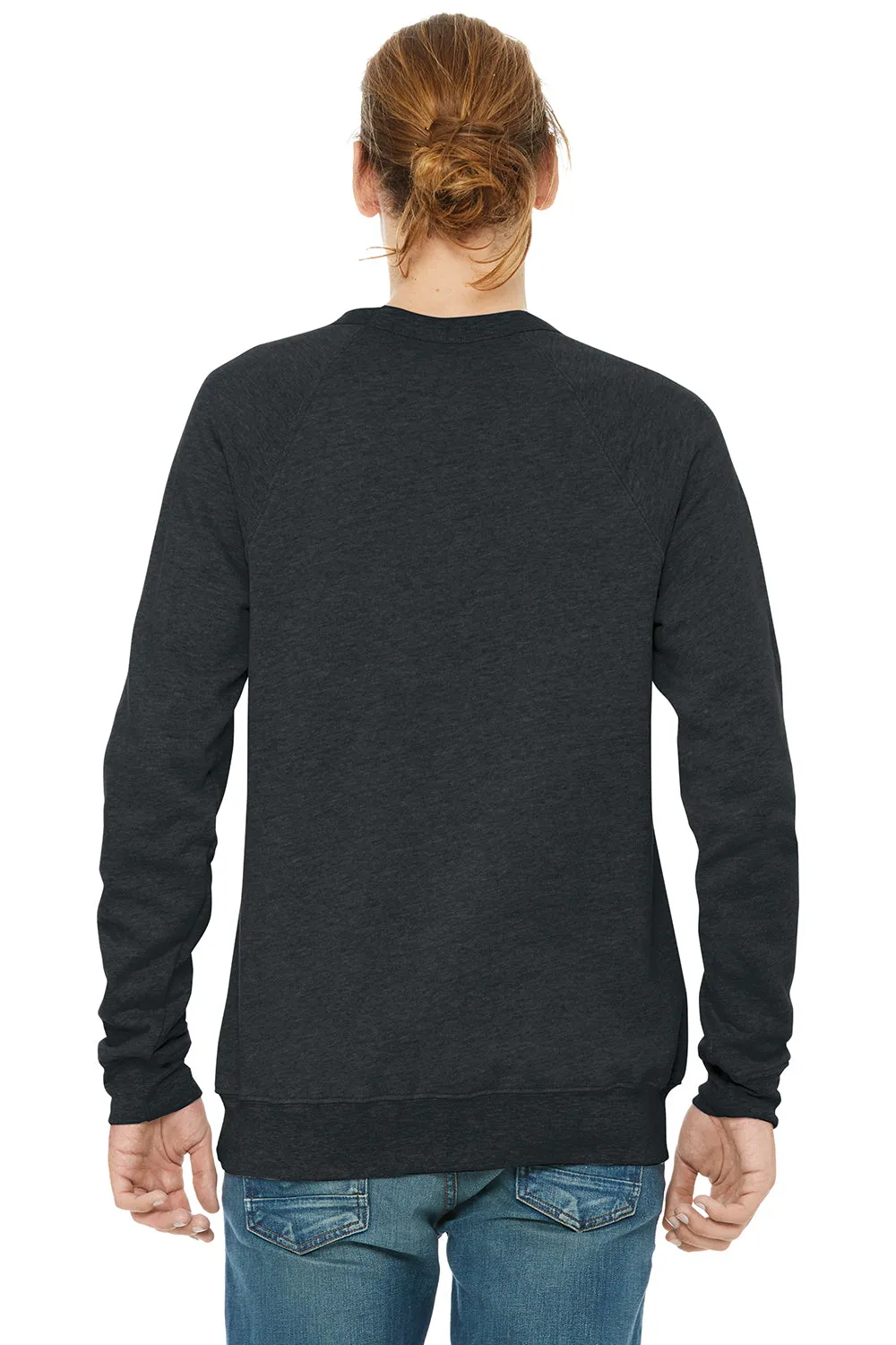 Bella   Canvas Mens Sponge Fleece Crewneck Sweatshirt - Heather Dark Grey