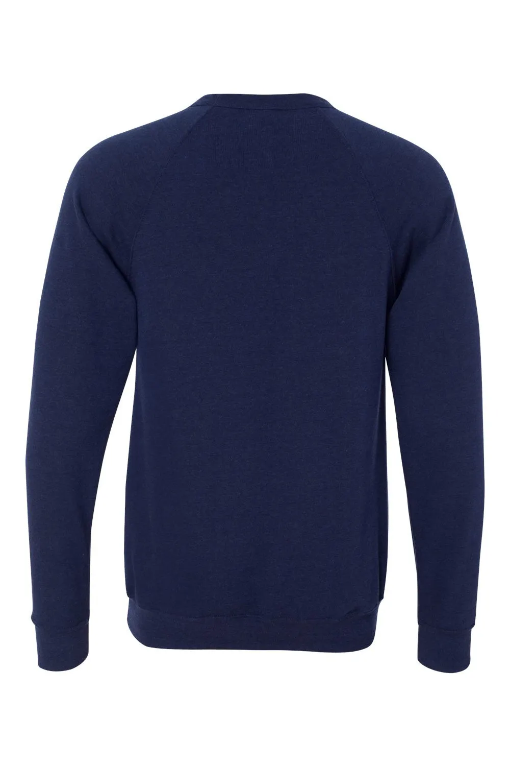 Bella   Canvas Mens Sponge Fleece Crewneck Sweatshirt - Navy Blue Triblend - Closeout