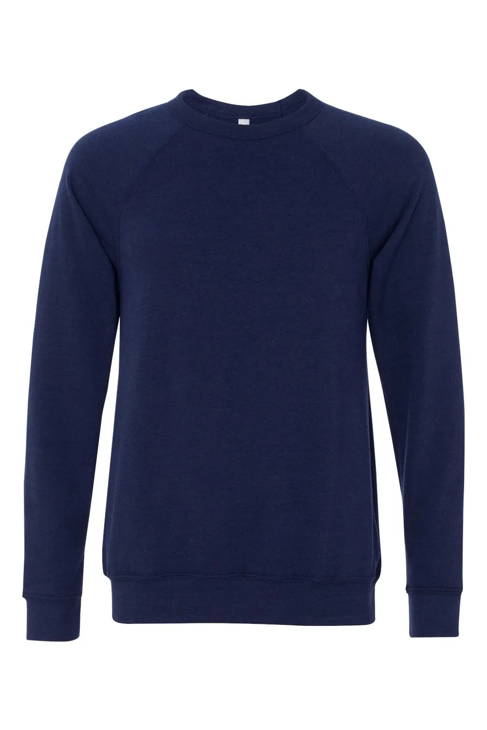 Bella   Canvas Mens Sponge Fleece Crewneck Sweatshirt - Navy Blue Triblend - Closeout