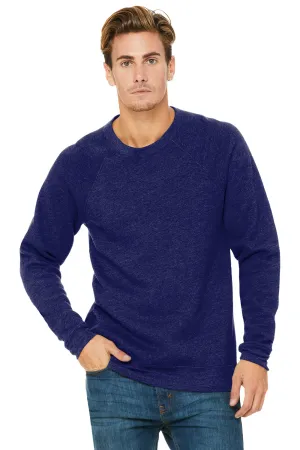 Bella   Canvas Mens Sponge Fleece Crewneck Sweatshirt - Navy Blue Triblend - Closeout