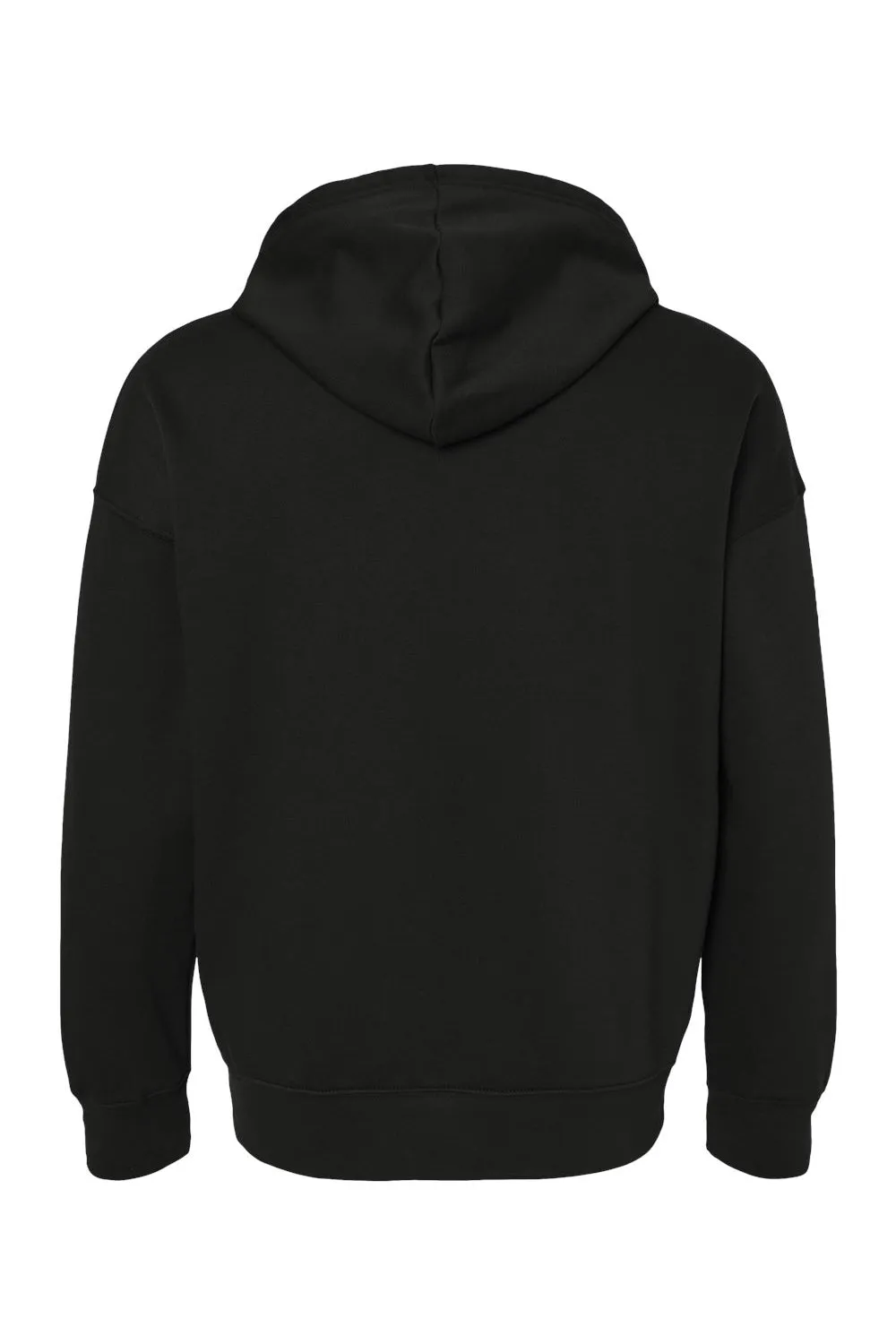 Bella   Canvas Mens Sponge Fleece Full Zip Hooded Sweatshirt Hoodie w/ Pockets - Black