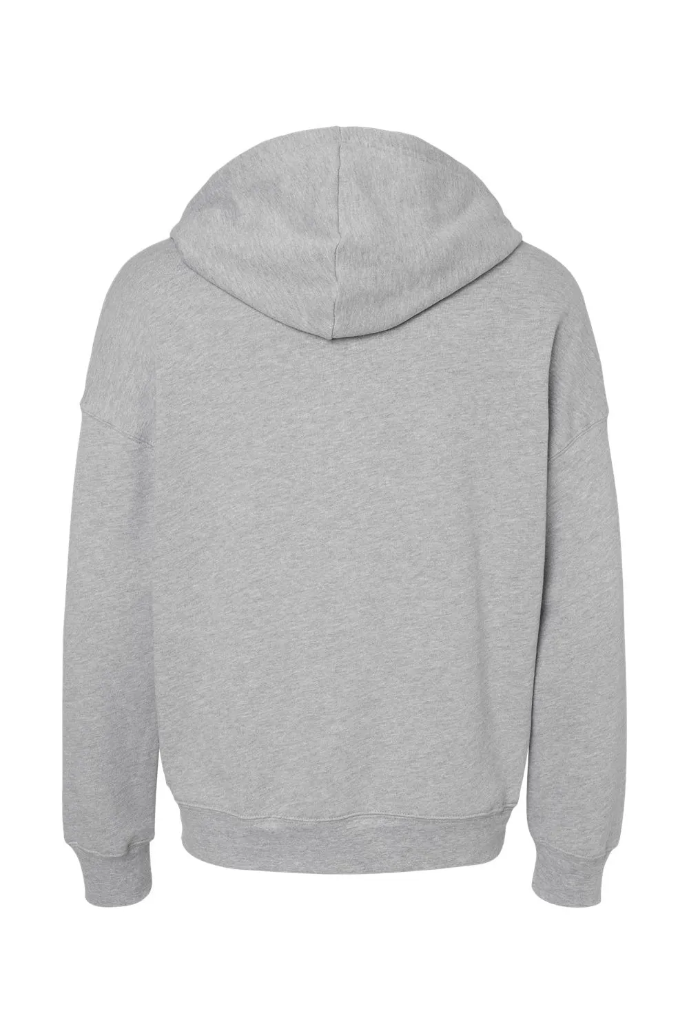Bella   Canvas Mens Sponge Fleece Full Zip Hooded Sweatshirt Hoodie w/ Pockets - Heather Grey