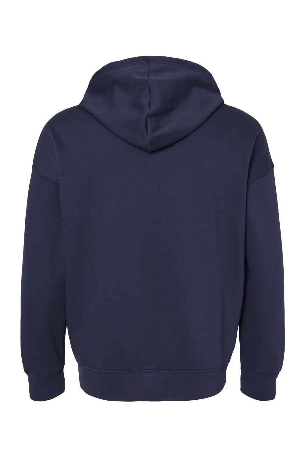 Bella   Canvas Mens Sponge Fleece Full Zip Hooded Sweatshirt Hoodie w/ Pockets - Navy Blue
