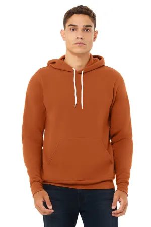 Bella   Canvas Mens Sponge Fleece Hooded Sweatshirt Hoodie w/ Pouch Pocket - Autumn Orange