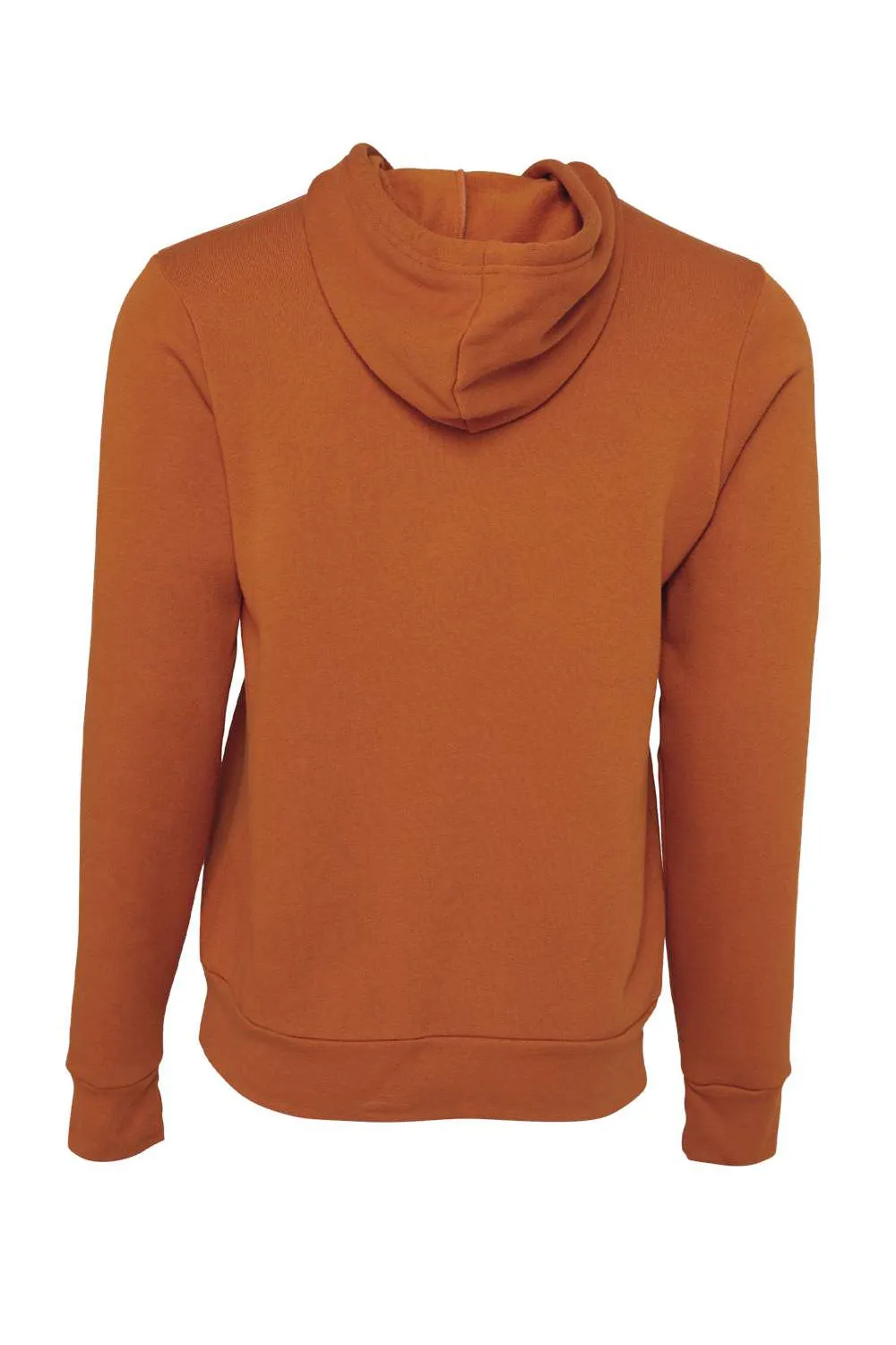 Bella   Canvas Mens Sponge Fleece Hooded Sweatshirt Hoodie w/ Pouch Pocket - Autumn Orange