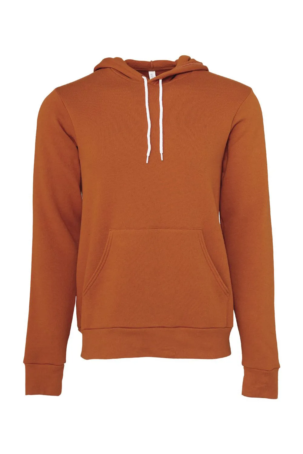 Bella   Canvas Mens Sponge Fleece Hooded Sweatshirt Hoodie w/ Pouch Pocket - Autumn Orange