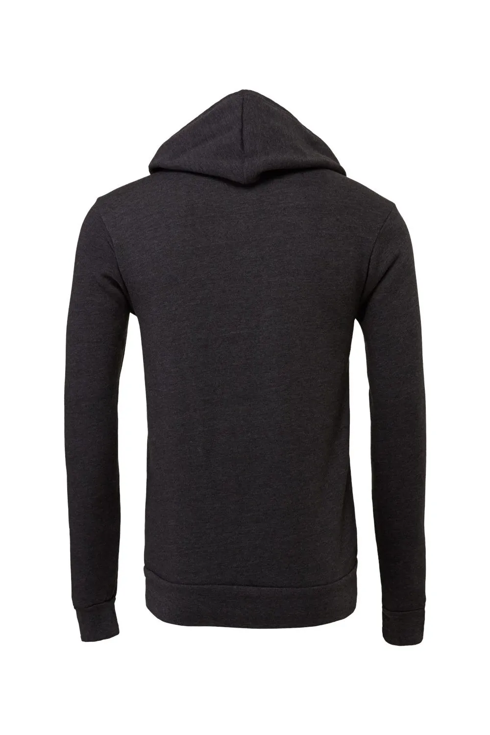 Bella   Canvas Mens Sponge Fleece Hooded Sweatshirt Hoodie w/ Pouch Pocket - Heather Dark Grey