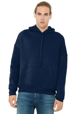 Bella   Canvas Mens Sponge Fleece Hooded Sweatshirt Hoodie w/ Pouch Pocket - Navy Blue
