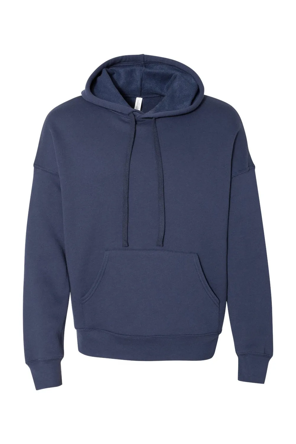 Bella   Canvas Mens Sponge Fleece Hooded Sweatshirt Hoodie w/ Pouch Pocket - Navy Blue