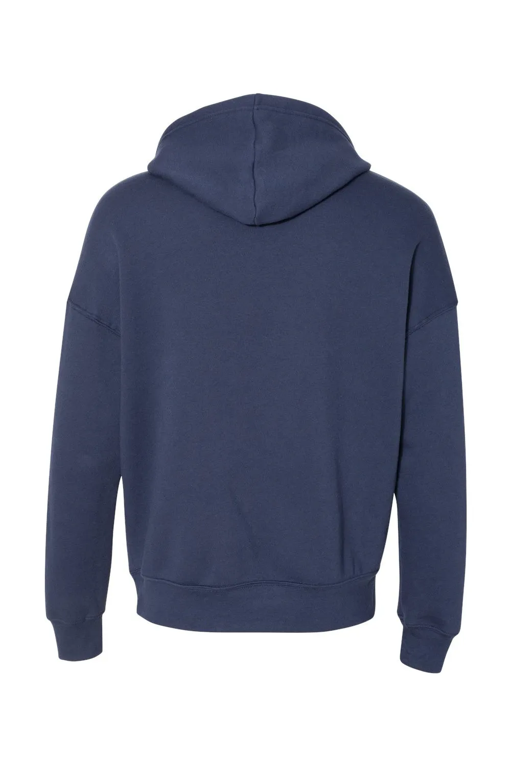 Bella   Canvas Mens Sponge Fleece Hooded Sweatshirt Hoodie w/ Pouch Pocket - Navy Blue