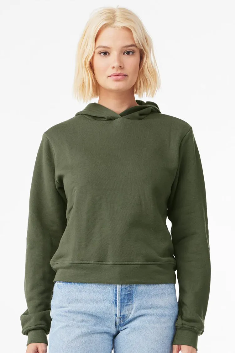 Bella   Canvas Womens Classic Hooded Sweatshirt Hoodie - Military Green