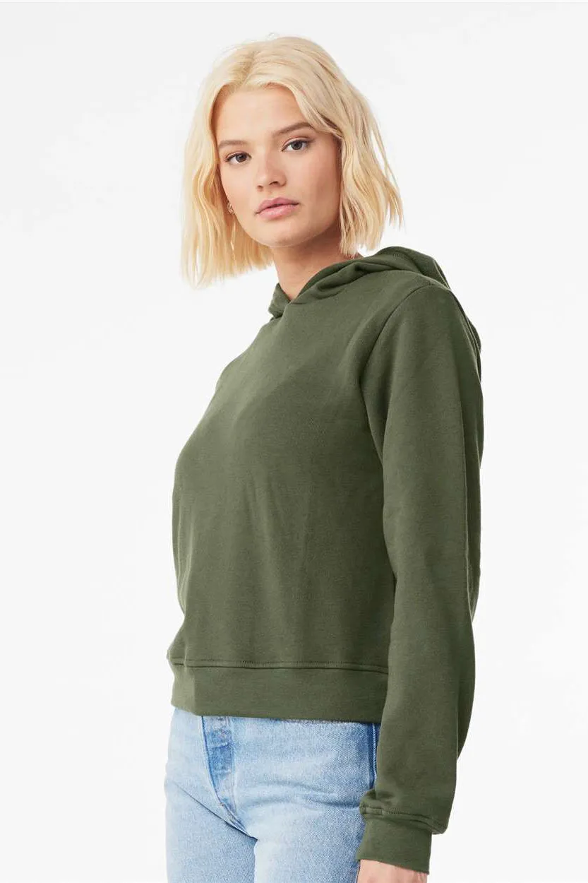 Bella   Canvas Womens Classic Hooded Sweatshirt Hoodie - Military Green
