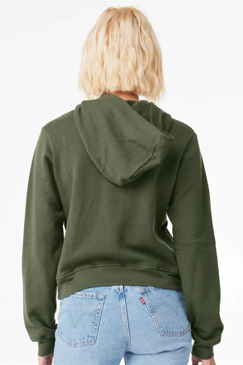 Bella   Canvas Womens Classic Hooded Sweatshirt Hoodie - Military Green