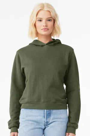 Bella   Canvas Womens Classic Hooded Sweatshirt Hoodie - Military Green