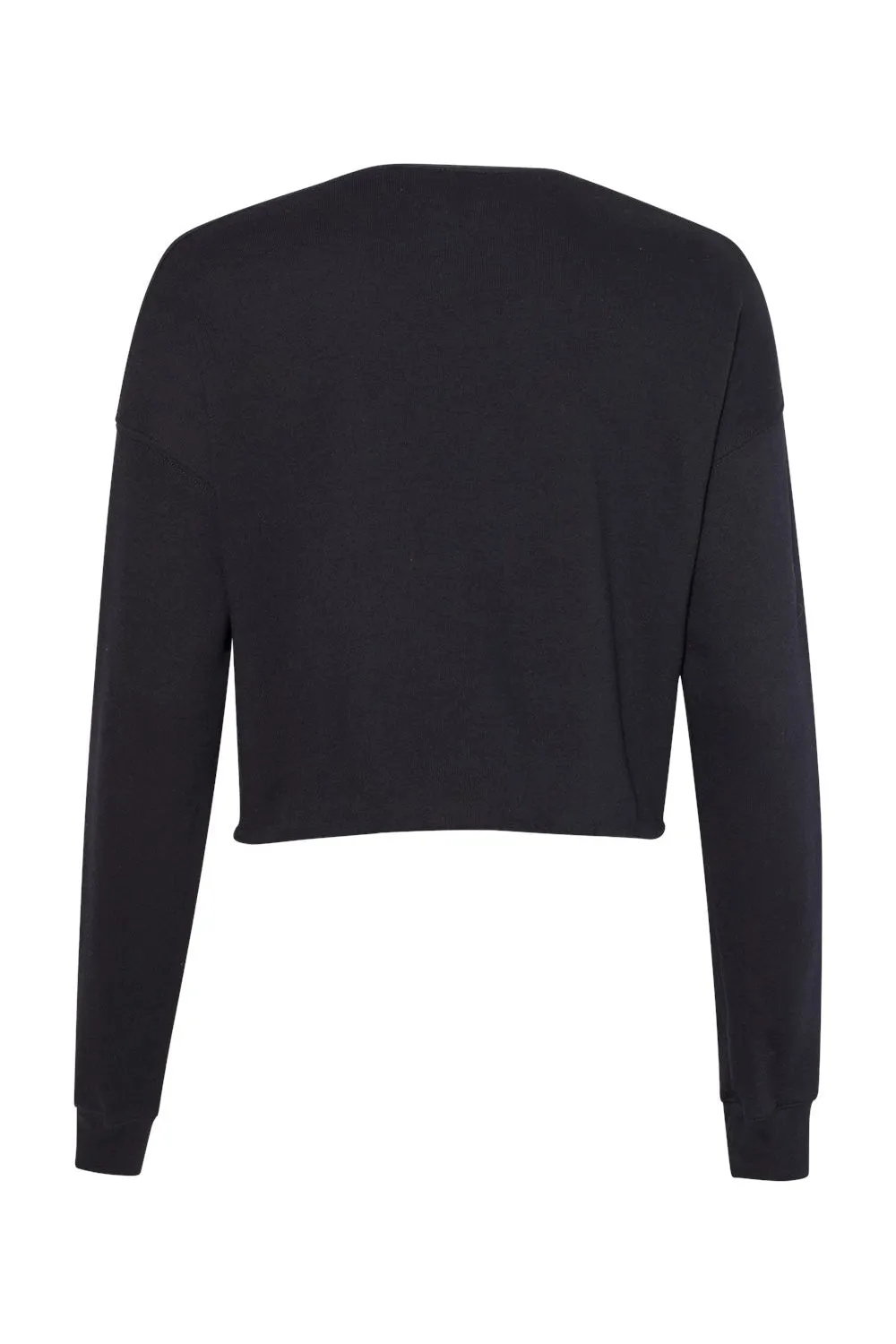 Bella   Canvas Womens Cropped Fleece Crewneck Sweatshirt - Black