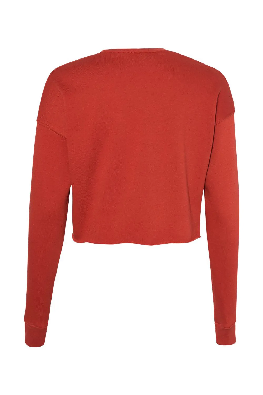 Bella   Canvas Womens Cropped Fleece Crewneck Sweatshirt - Brick Red