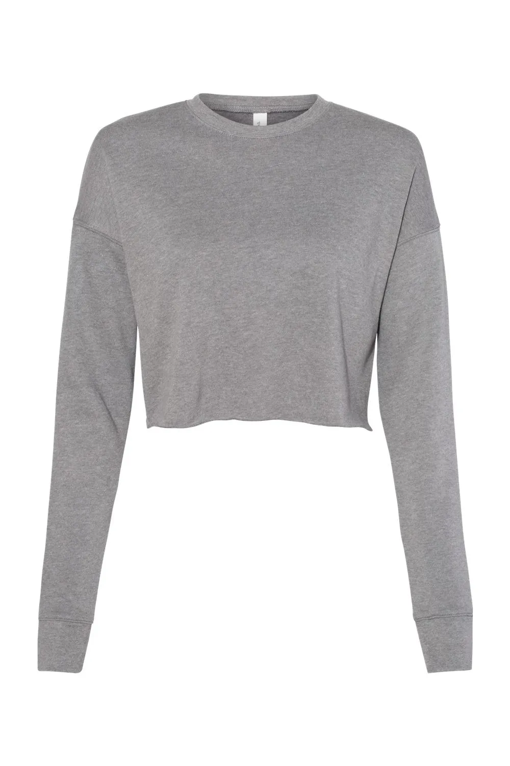 Bella   Canvas Womens Cropped Fleece Crewneck Sweatshirt - Heather Deep Grey