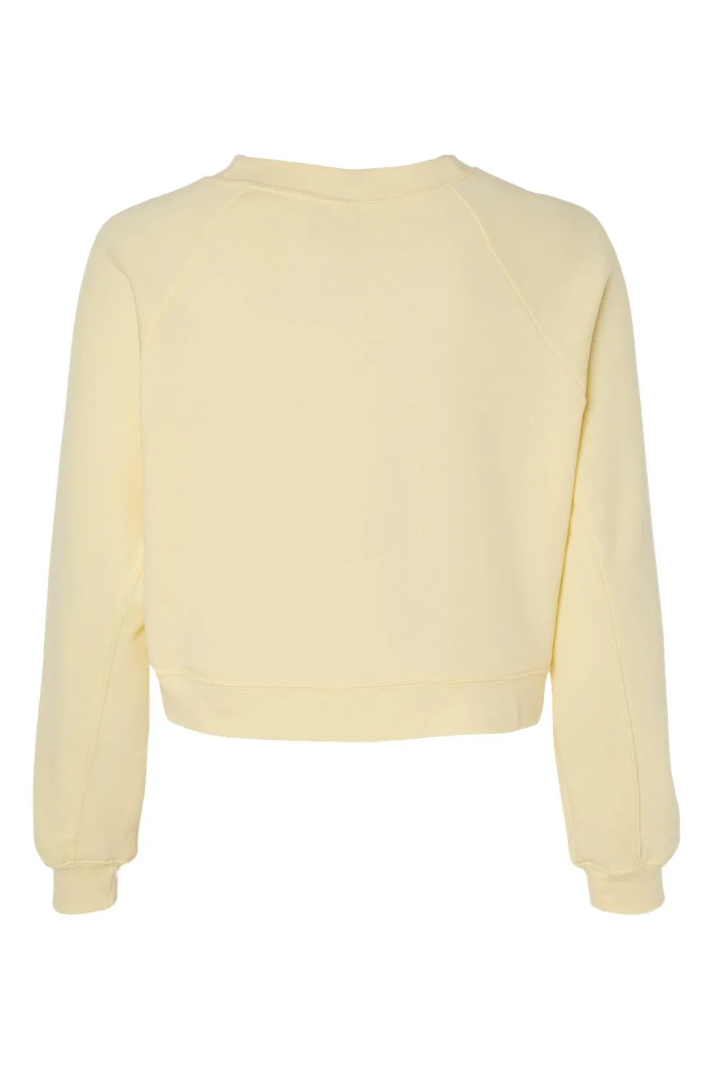 Bella   Canvas Womens Raglan Crewneck Sweatshirt - French Vanilla