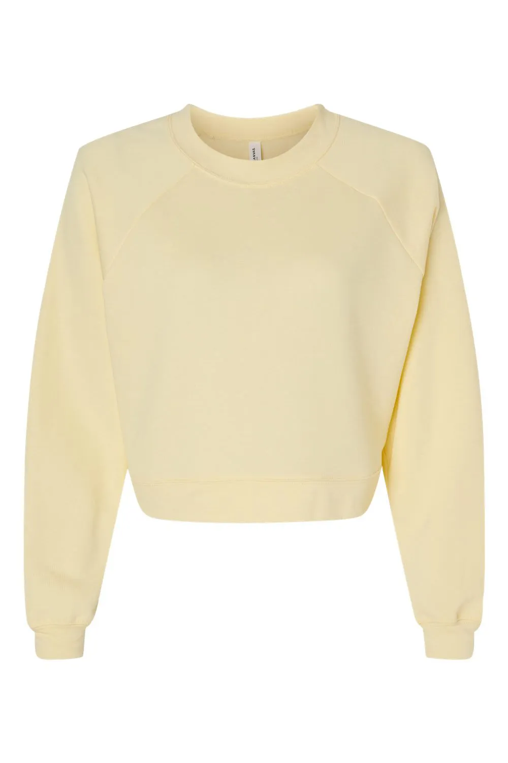 Bella   Canvas Womens Raglan Crewneck Sweatshirt - French Vanilla