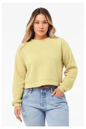 Bella   Canvas Womens Raglan Crewneck Sweatshirt - French Vanilla