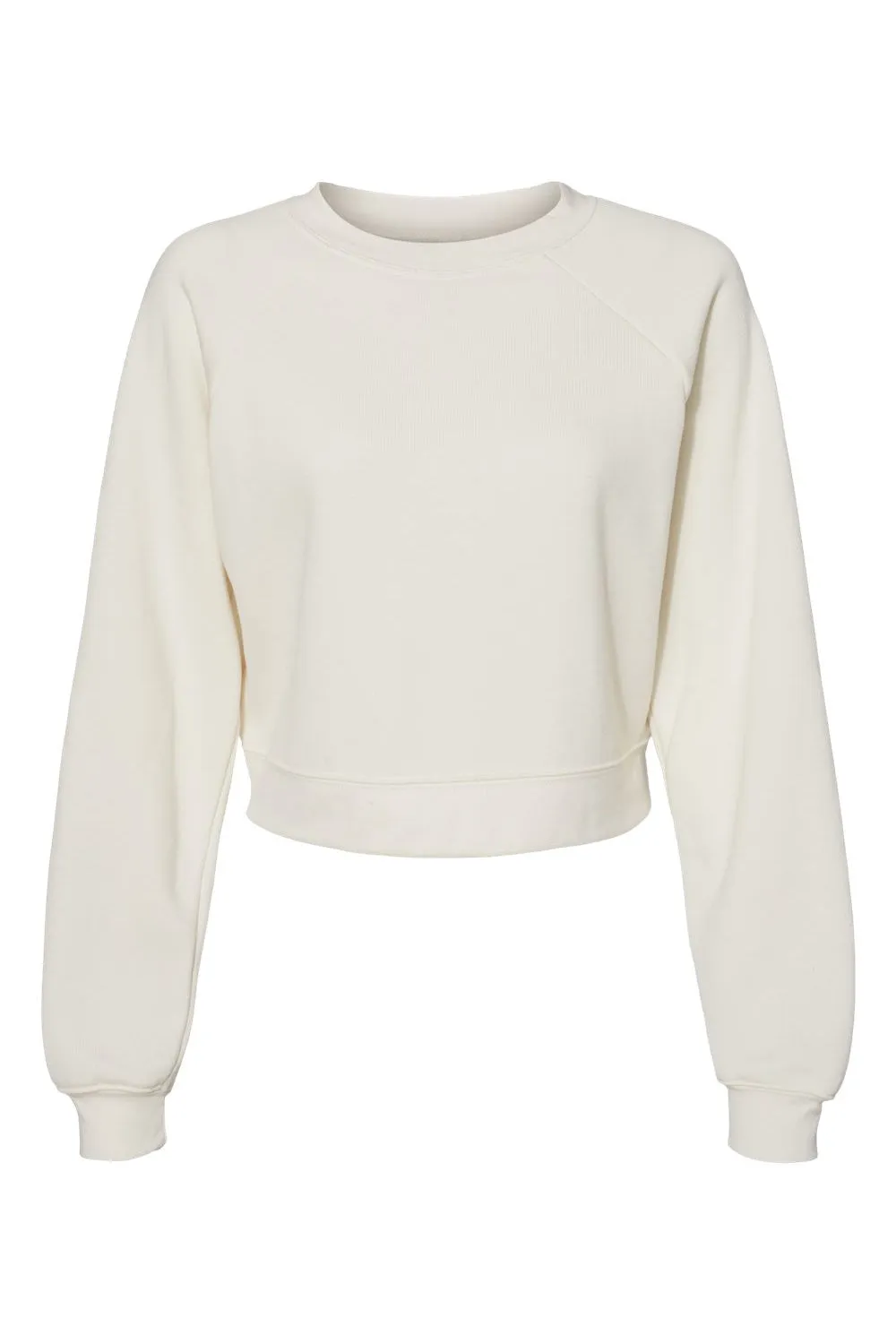 Bella   Canvas Womens Raglan Crewneck Sweatshirt - Vintage White