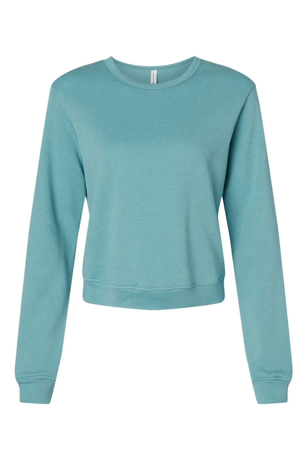 Bella   Canvas Womens Sponge Fleece Classic Crewneck Sweatshirt - Heather Blue Lagoon