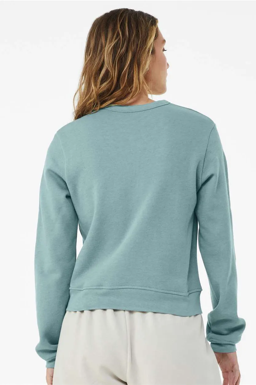 Bella   Canvas Womens Sponge Fleece Classic Crewneck Sweatshirt - Heather Blue Lagoon