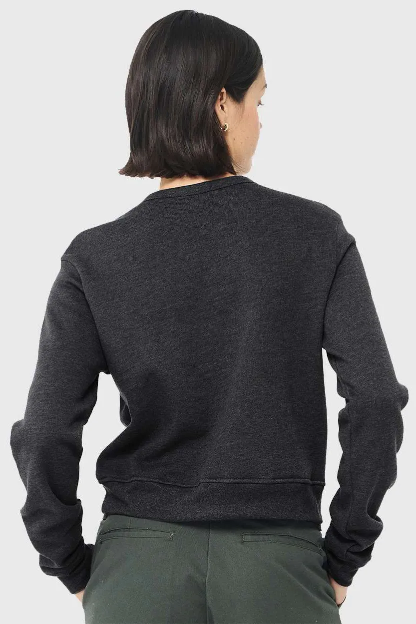 Bella   Canvas Womens Sponge Fleece Classic Crewneck Sweatshirt - Heather Dark Grey