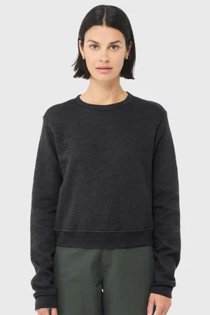 Bella   Canvas Womens Sponge Fleece Classic Crewneck Sweatshirt - Heather Dark Grey
