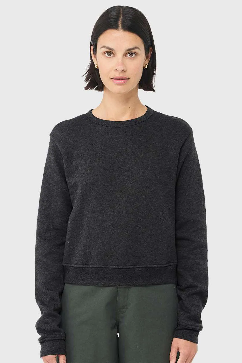 Bella   Canvas Womens Sponge Fleece Classic Crewneck Sweatshirt - Heather Dark Grey