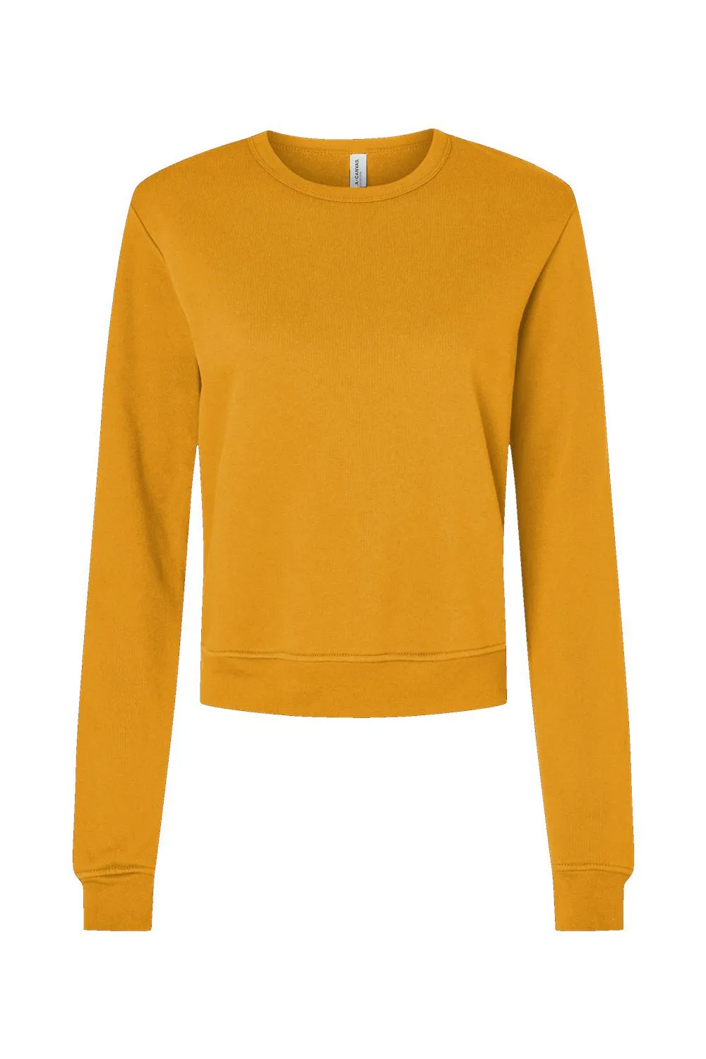 Bella   Canvas Womens Sponge Fleece Classic Crewneck Sweatshirt - Heather Mustard