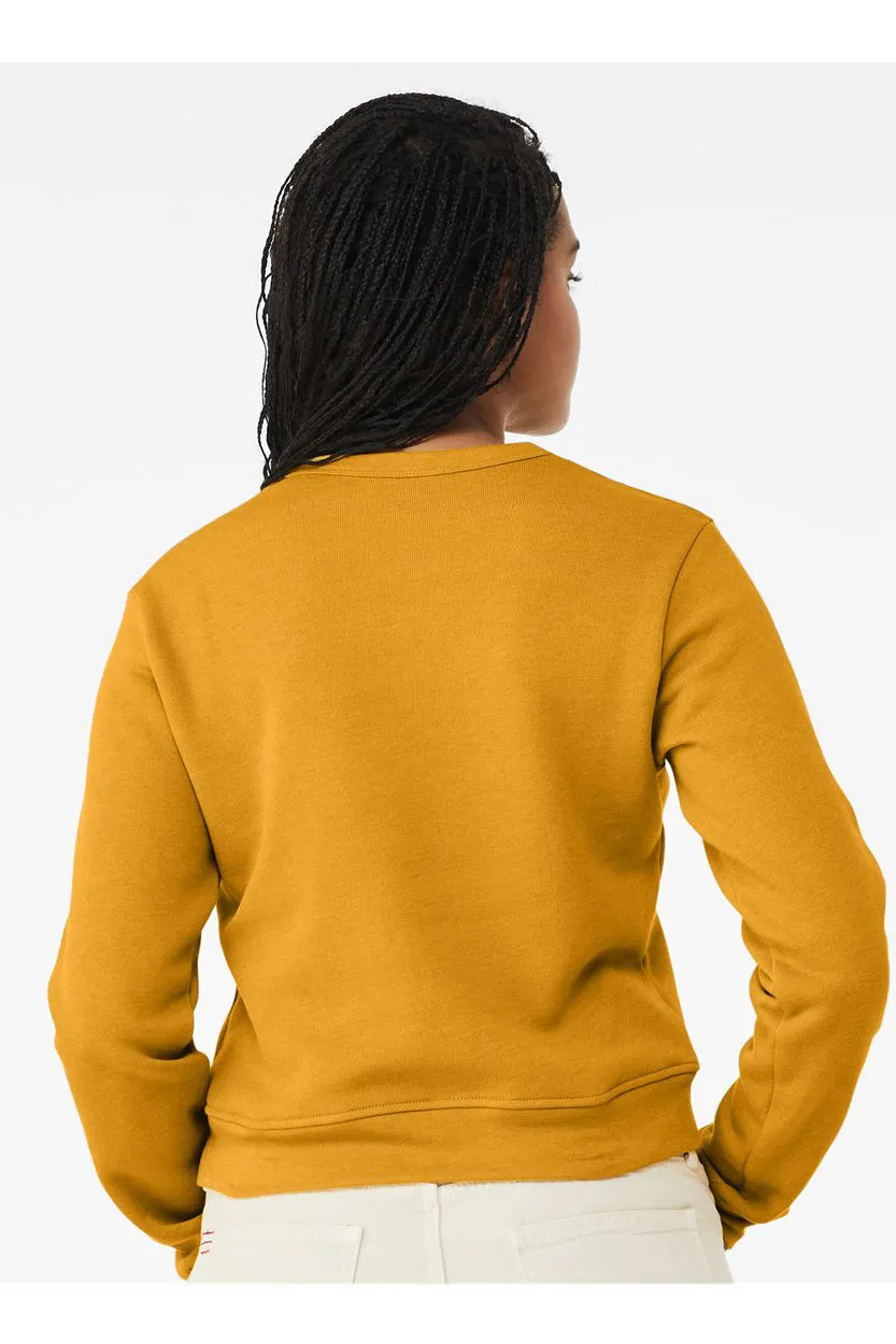 Bella   Canvas Womens Sponge Fleece Classic Crewneck Sweatshirt - Heather Mustard