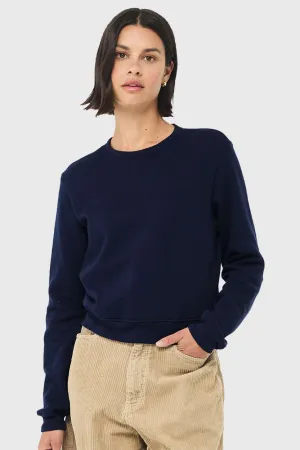 Bella   Canvas Womens Sponge Fleece Classic Crewneck Sweatshirt - Navy Blue