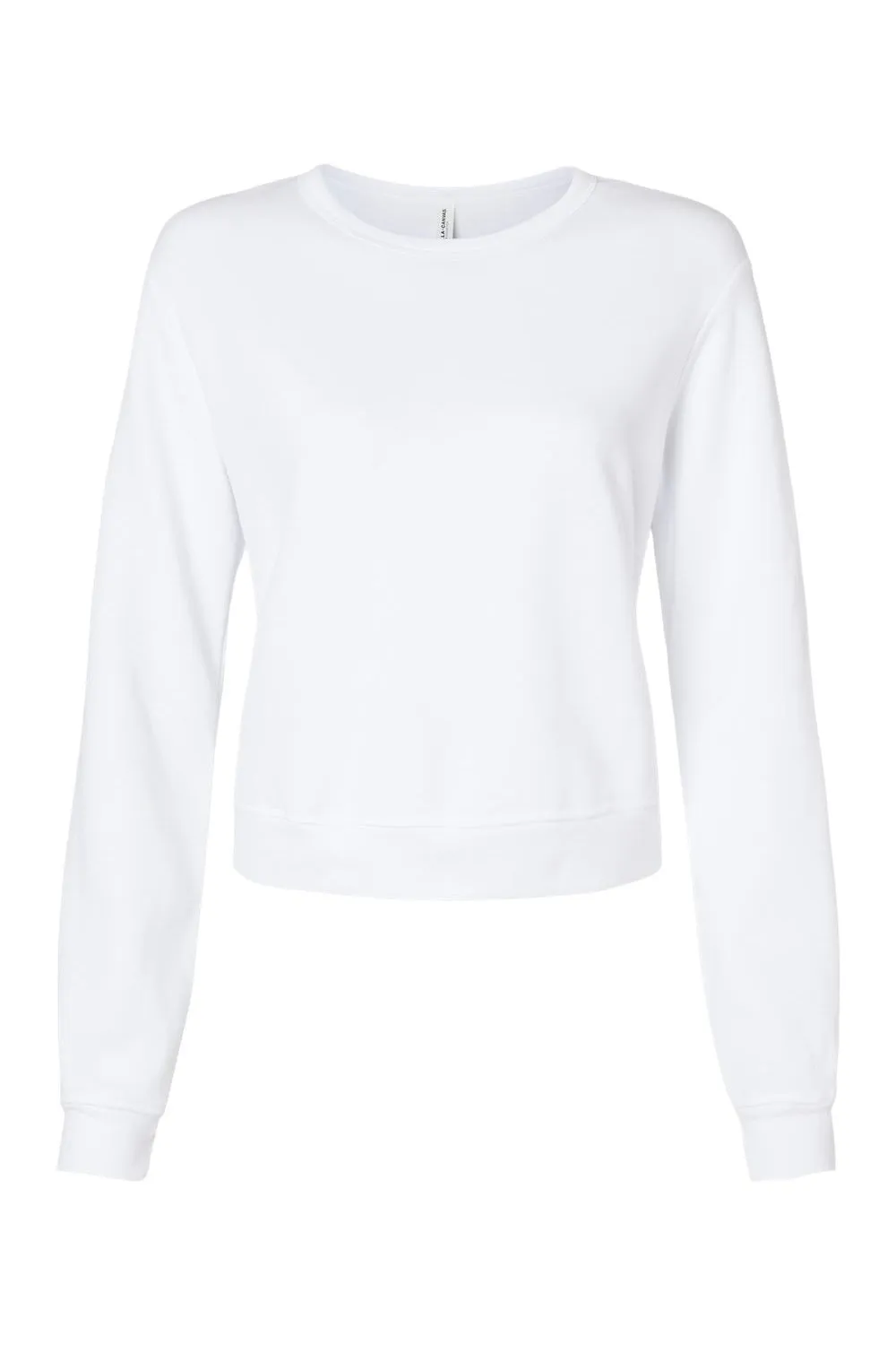 Bella   Canvas Womens Sponge Fleece Classic Crewneck Sweatshirt - White