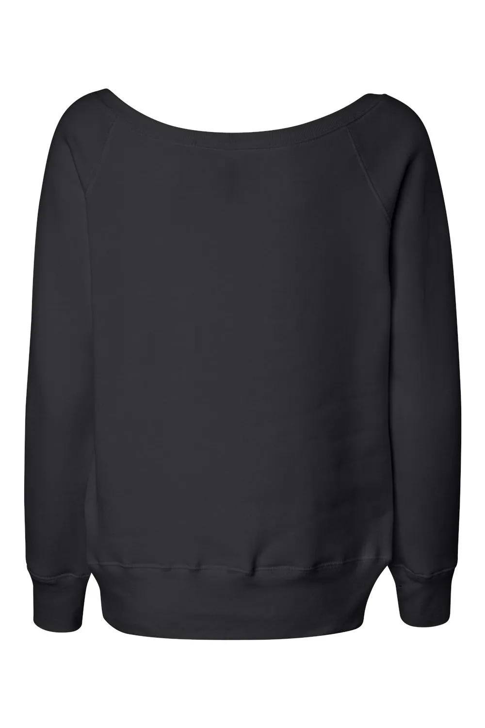 Bella   Canvas Womens Sponge Fleece Wide Neck Sweatshirt - Solid Black