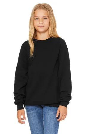 Bella   Canvas Youth Sponge Fleece Crewneck Sweatshirt - Black
