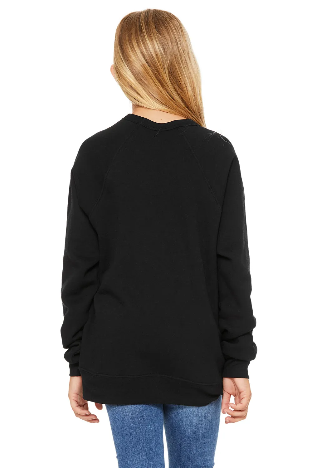 Bella   Canvas Youth Sponge Fleece Crewneck Sweatshirt - Black