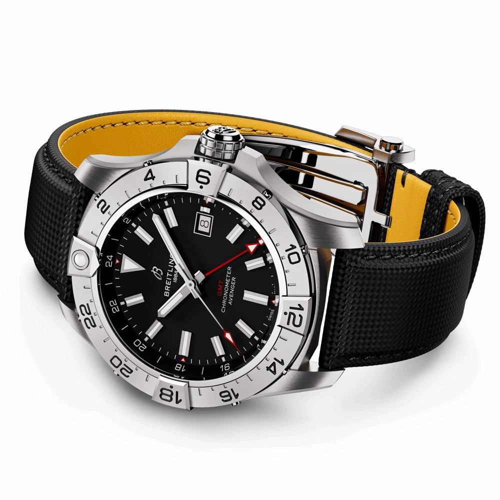 Breitling Avenger 44mm GMT Black Dial Automatic Gents Watch A32320101B1X1