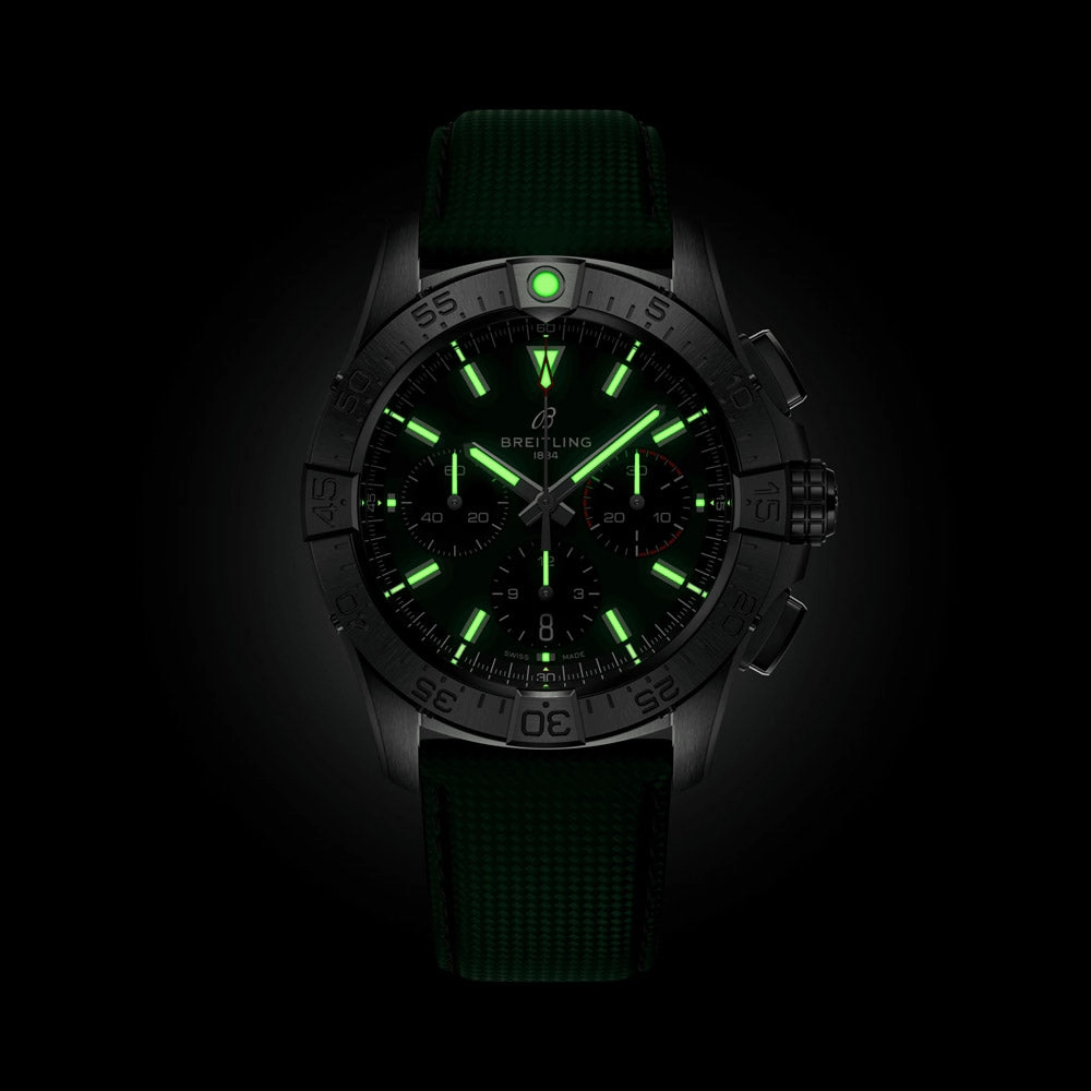 Breitling Avenger B01 Chronograph 42mm Green Dial Automatic Gents Watch AB0146101L1X1