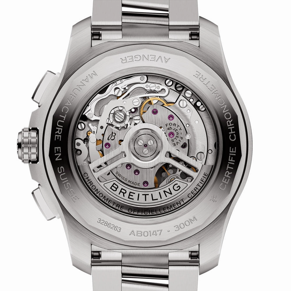 Breitling Avenger B01 Chronograph 44mm Beige Dial Automatic Gents Watch AB0147101A1A1