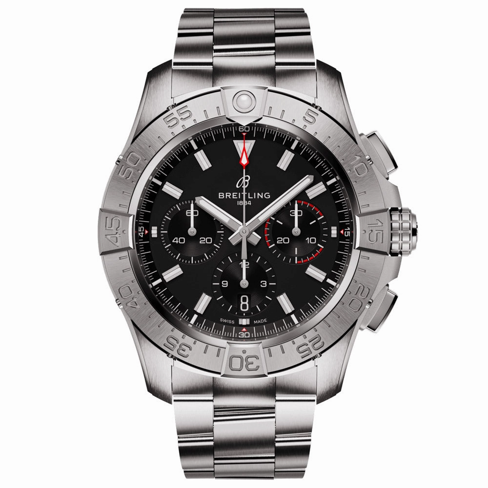 Breitling Avenger B01 Chronograph 44mm Black Dial Automatic Gents Watch AB0147101B1A1