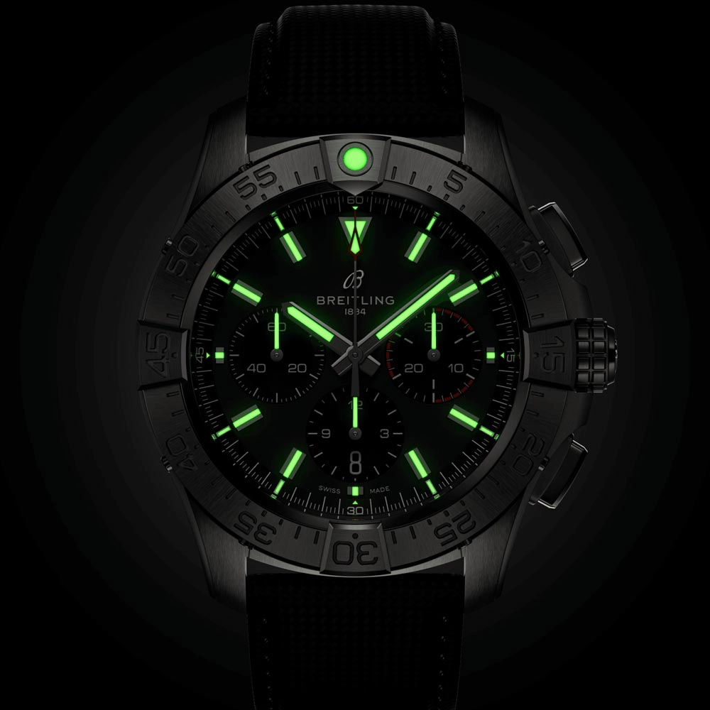 Breitling Avenger B01 Chronograph 44mm Black Dial Automatic Gents Watch AB0147101B1X1