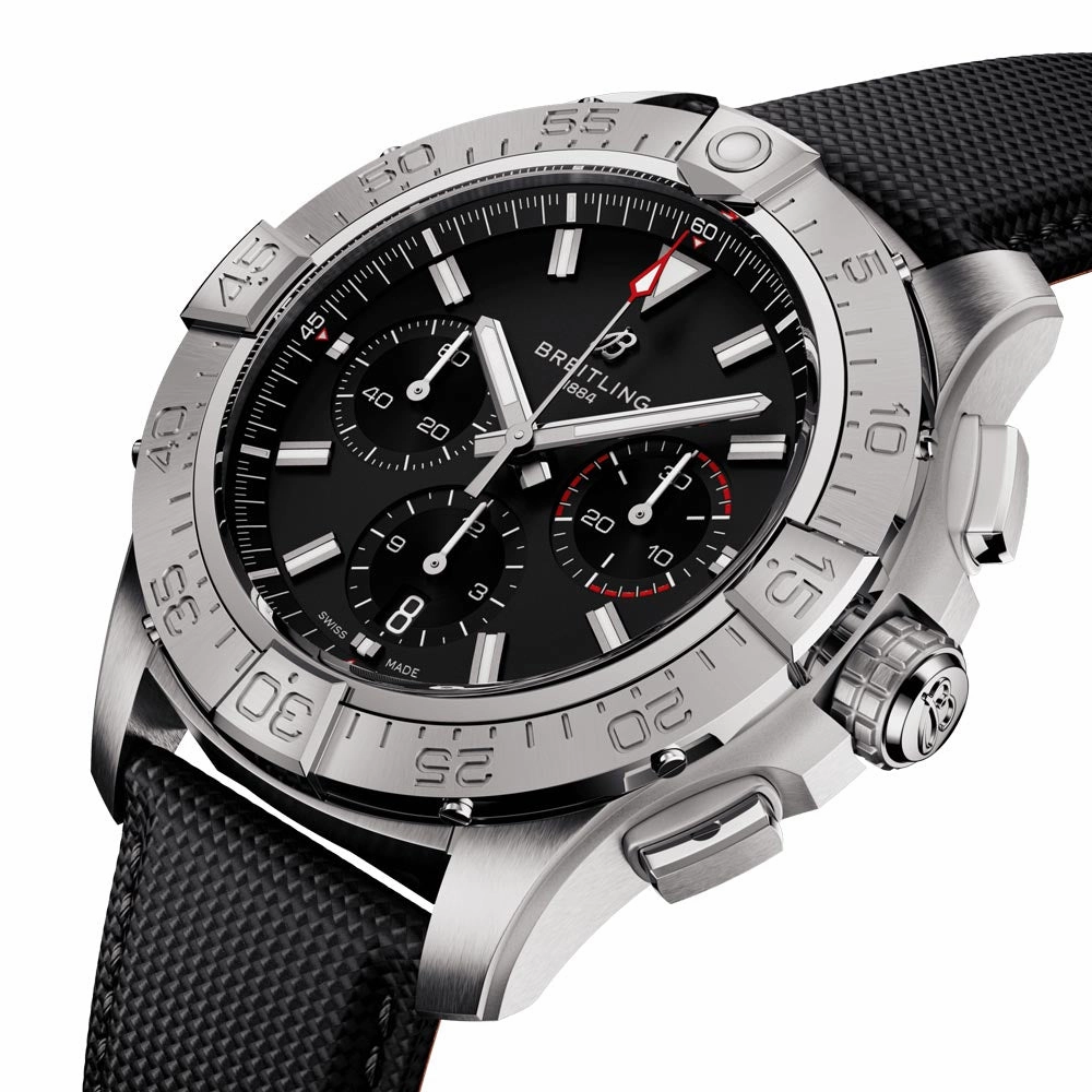 Breitling Avenger B01 Chronograph 44mm Black Dial Automatic Gents Watch AB0147101B1X1