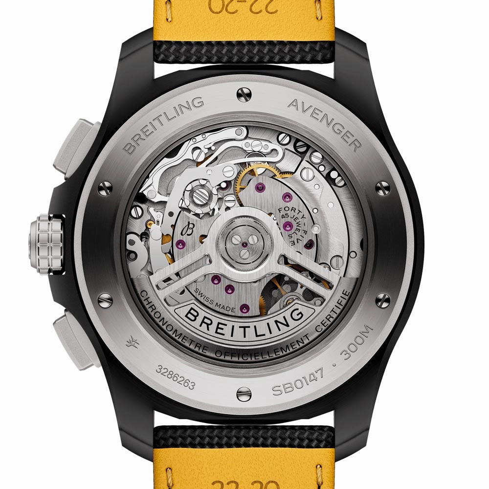 Breitling Avenger B01 Chronograph 44mm Night Mission Black Dial Ceramic Automatic Gents Watch SB0147101B1X1