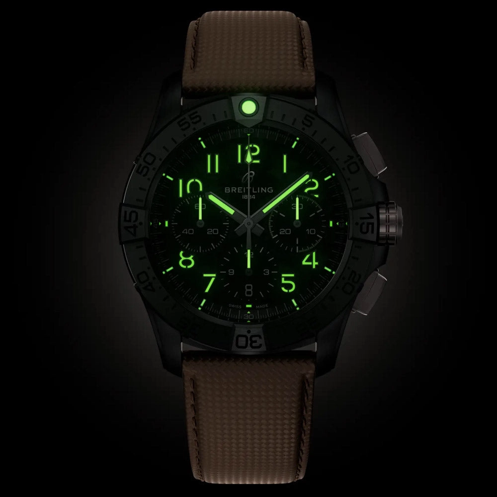 Breitling Avenger B01 Chronograph Night Mission 42mm Black Dial Ceramic Automatic Gents Watch SB0146101B1X1