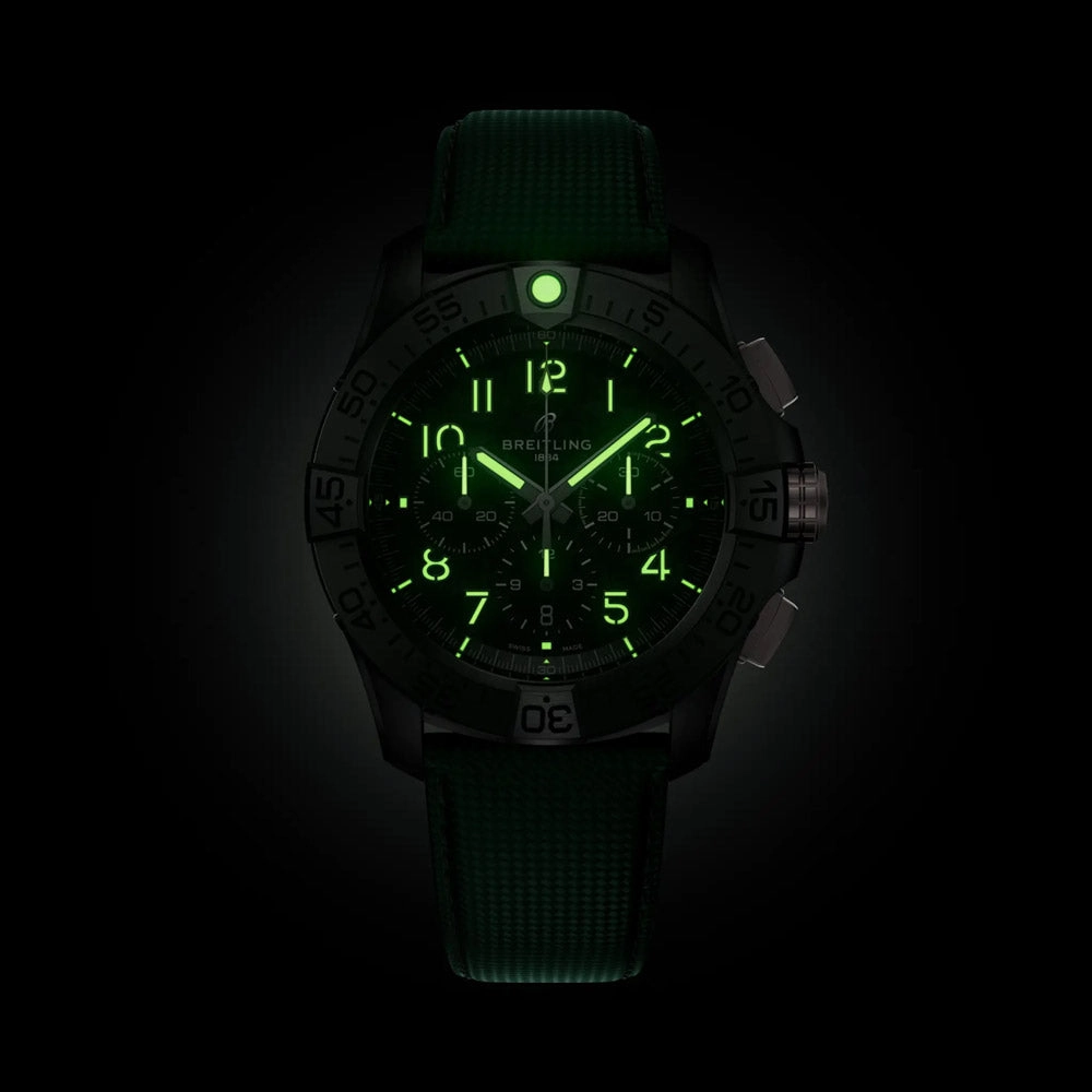 Breitling Avenger B01 Chronograph Night Mission 46mm Black Dial Ceramic Automatic Gents Watch SB0148101B1X1