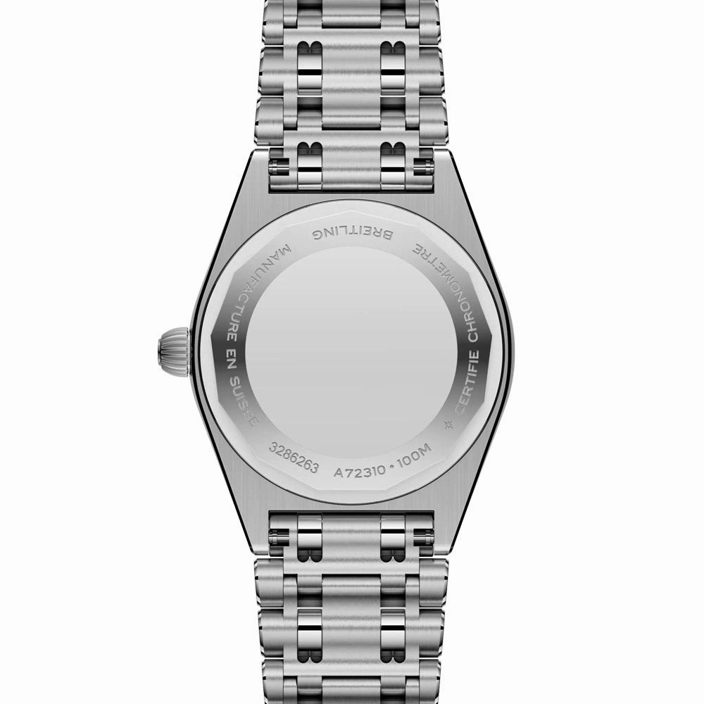 Breitling Chronomat 28mm Pink MOP Dial Quartz Ladies Watch A72310101K1A1