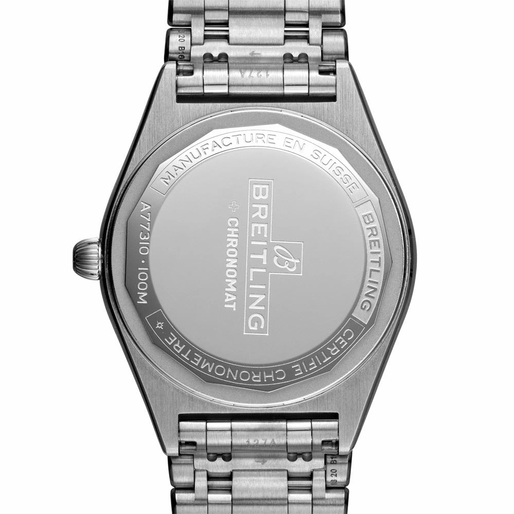 Breitling Chronomat 32mm MOP Diamond Dot Dial Ladies Quartz Watch A77310101A4A1