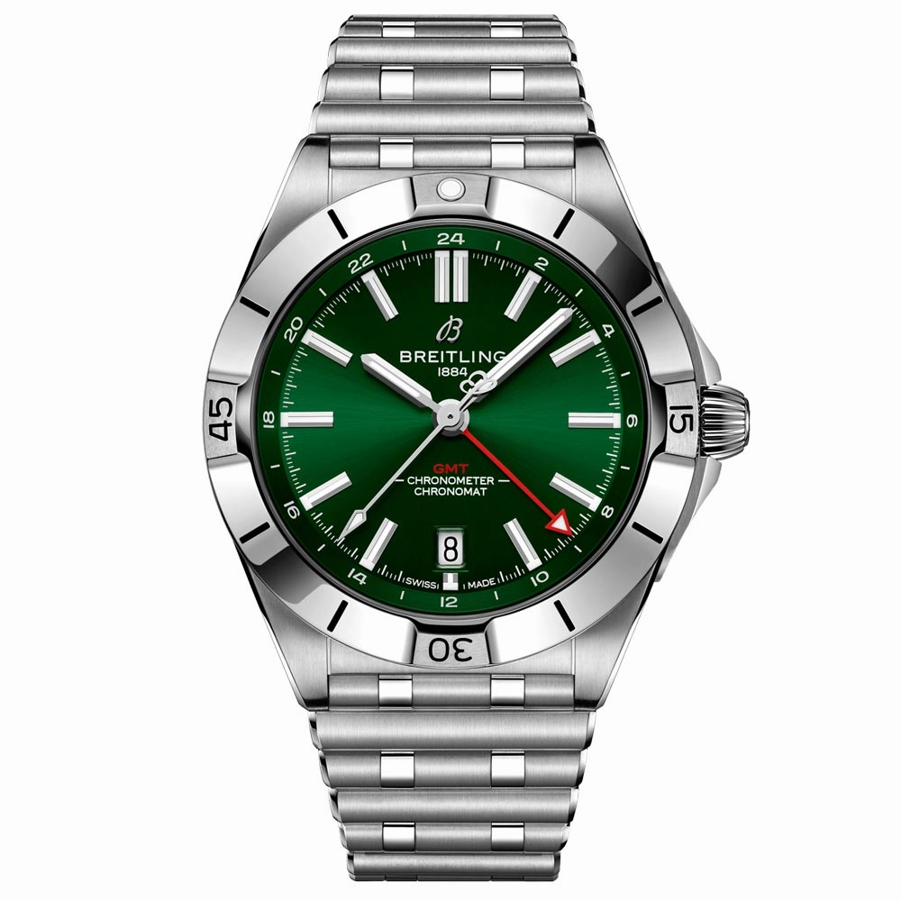 Breitling Chronomat GMT 40mm Green Dial Automatic Gents Watch A32398101L1A1