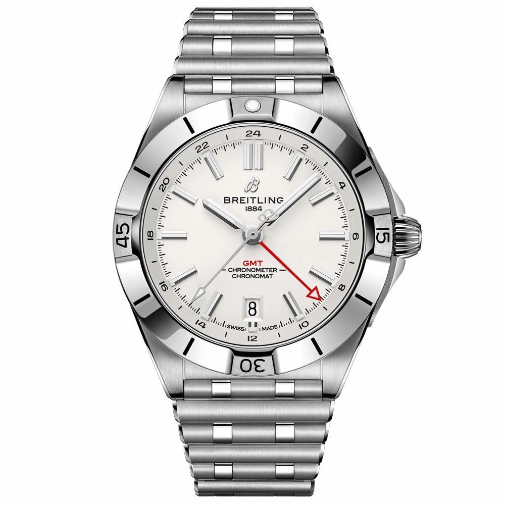Breitling Chronomat GMT 40mm White Dial Automatic Gents Watch A32398101A1A1